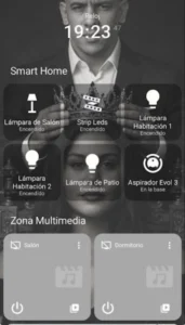 Custom Home Assistant dashboard with personalized smart lighting and climate controls for residential automation.
