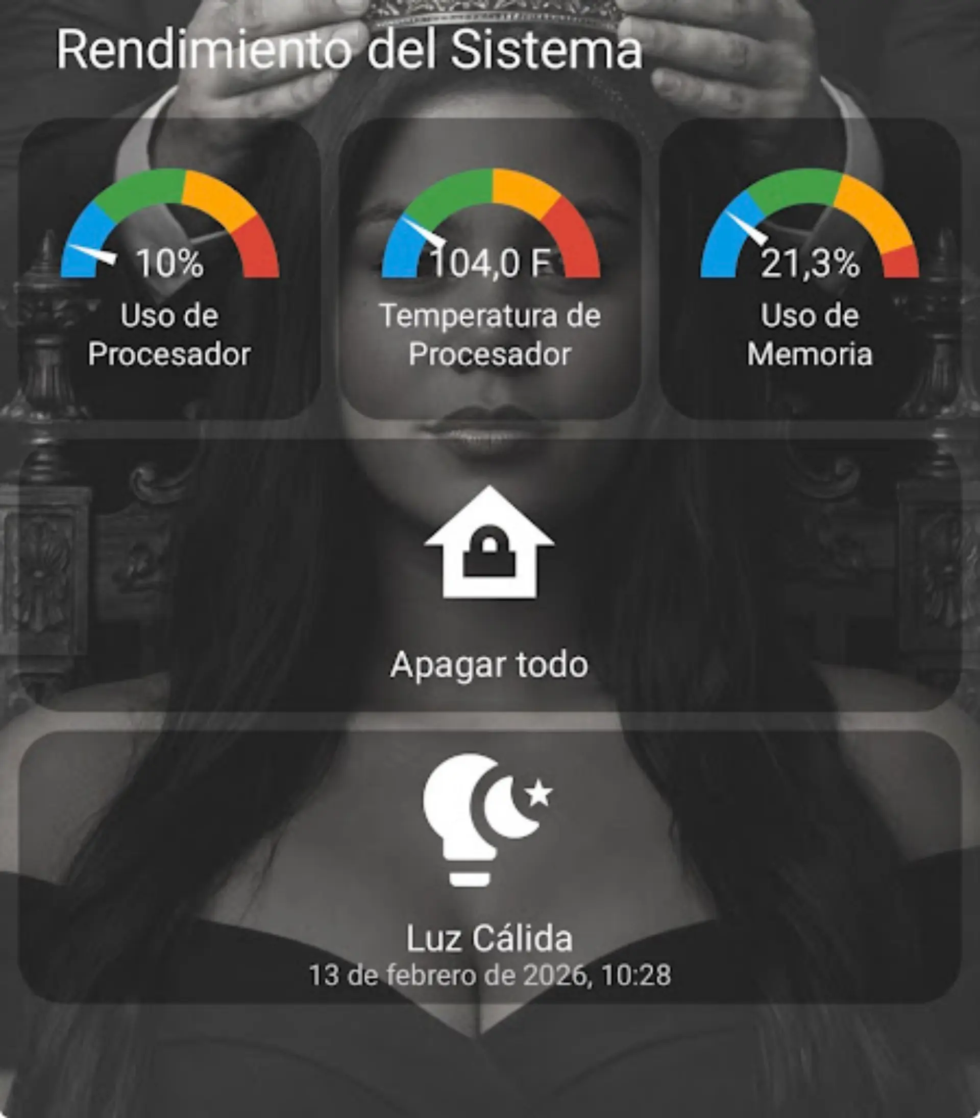 Custom Home Assistant dashboard with personalized smart lighting and climate controls for residential automation.